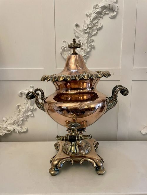 Antique Victorian Quality Copper and Brass Samovar/tea Urn