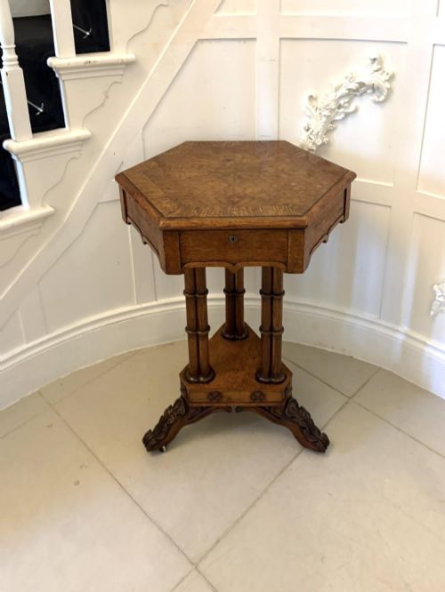 Antique Regency Pollard Oak Lamp Table Lift Top Carved Base Occasional Side Table