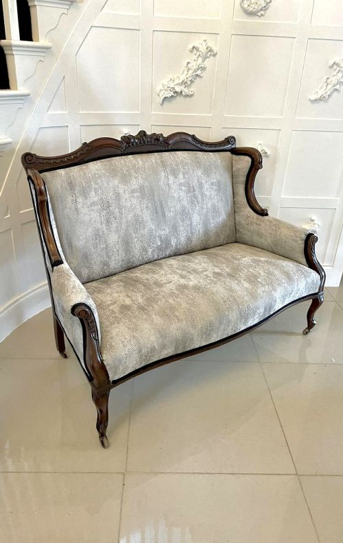 Outstanding Antique Victorian Carved Mahogany Sofa