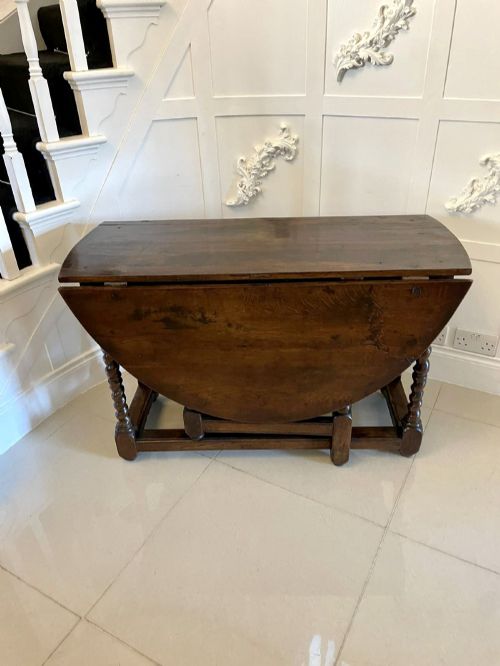 Antique 17th Century Oak Gateleg Dining Table