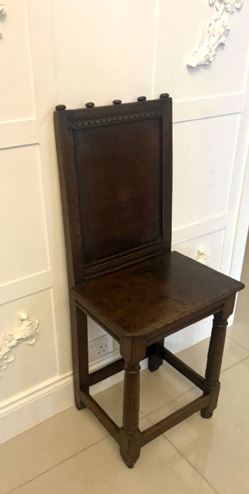 Antique 17th Century English Oak Correction Chair