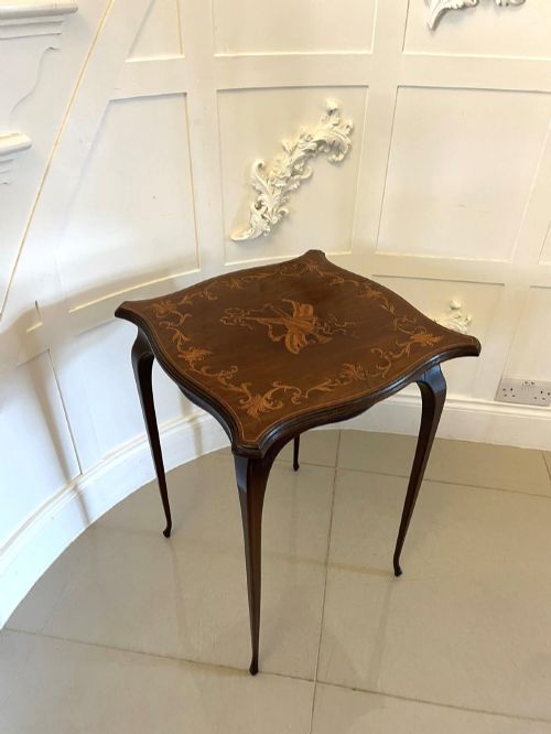 Superb Quality Antique Victorian Marquetry Inlaid Mahogany Lamp Table