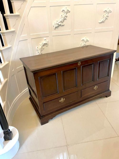 Antique 18th Century Oak Mule Chest