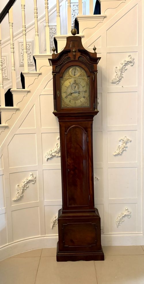Antique Georgian John Taylor London Mahogany Longcase Grandfather Clock