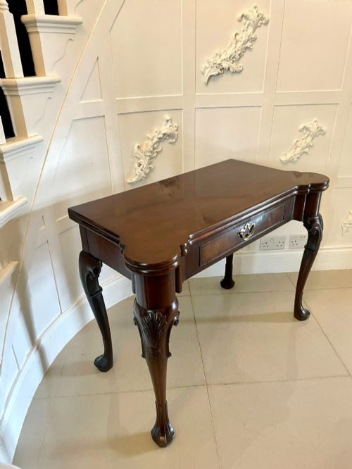 Fine Antique 18th Century George II Irish Chippendale Quality Mahogany Card/side Table