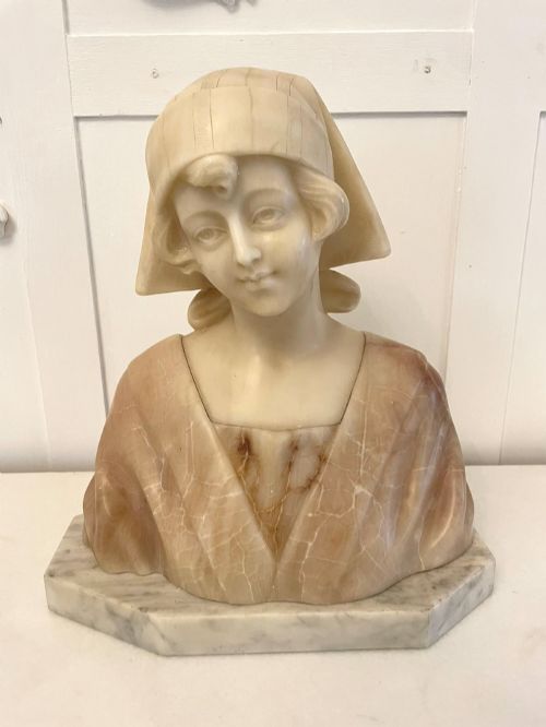 Superb Quality Antique Victorian Alabaster Bust