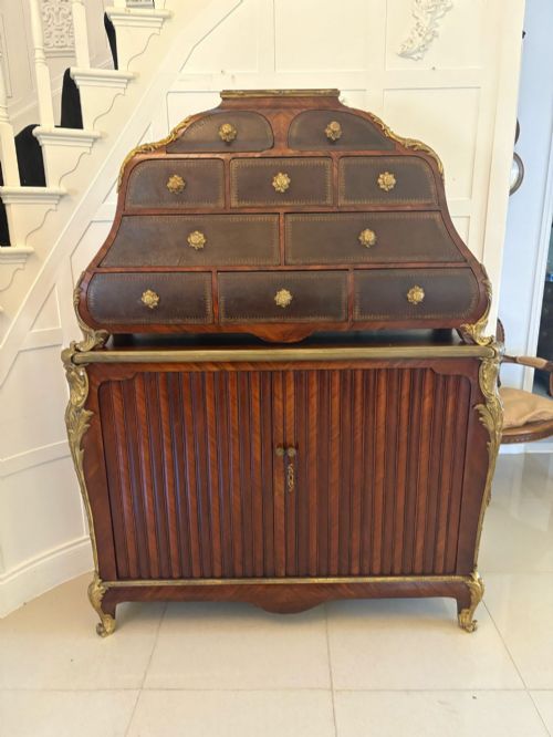 Superb Quality 19th Century Antique French Kingwood and Ormolu Mounted Cartonnier Cabinet