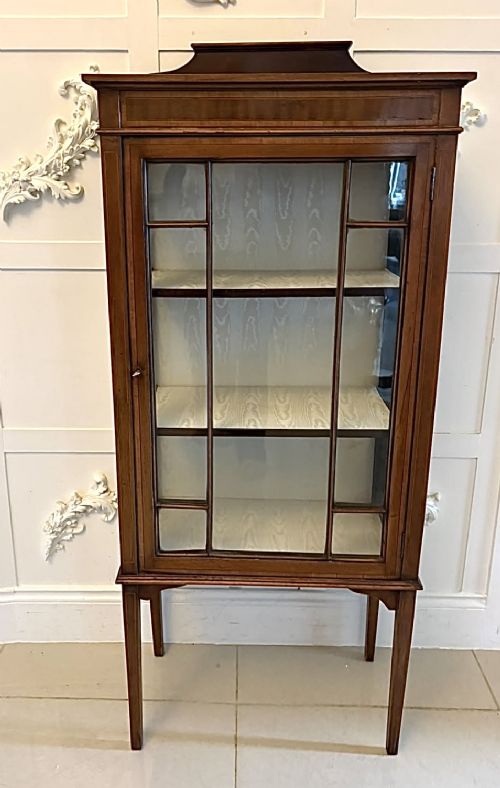 Antique Edwardian Mahogany Glazed Display Cabinet