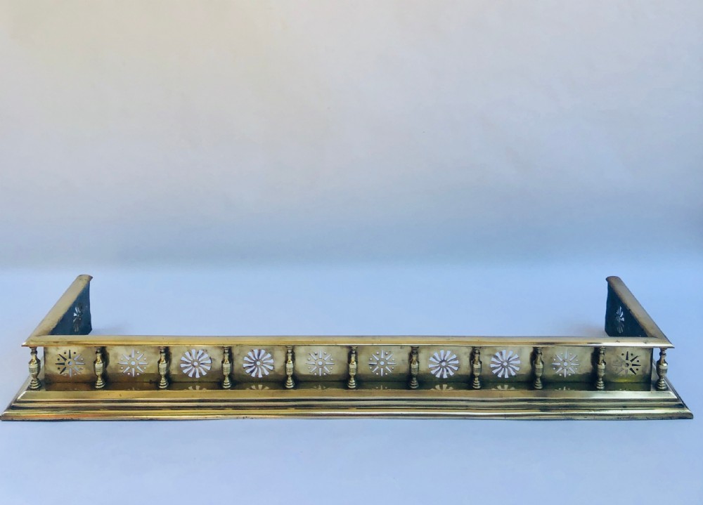 Quality Antique Victorian Brass Fender