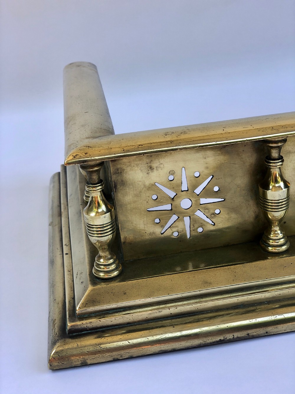 Quality Antique Victorian Brass Fender View II