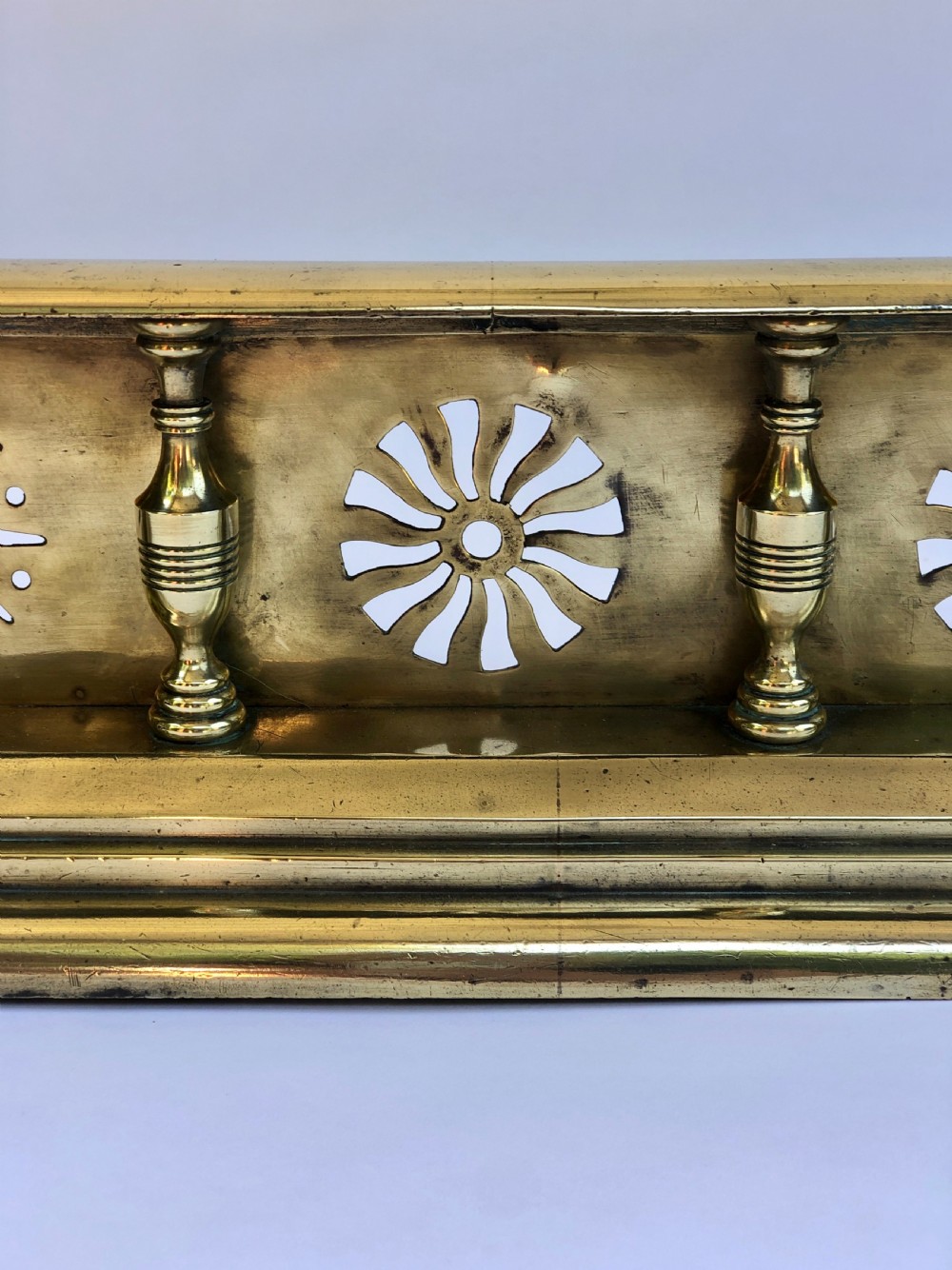 Quality Antique Victorian Brass Fender View III