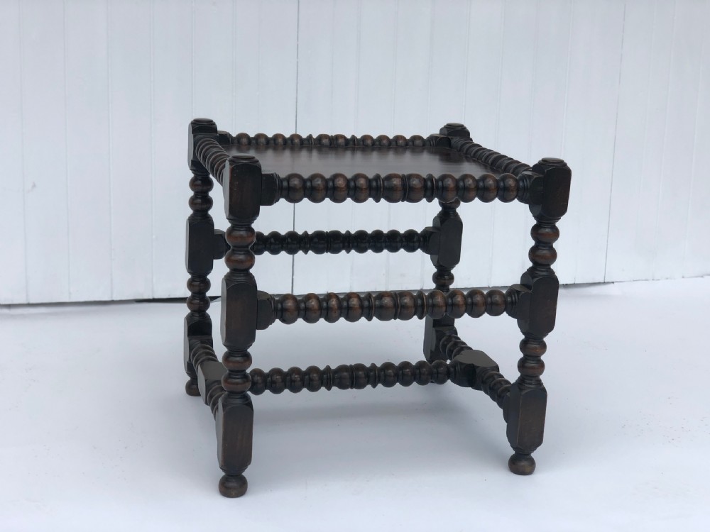 Unusual Bobbin Turned Small Victorian Coffee Table