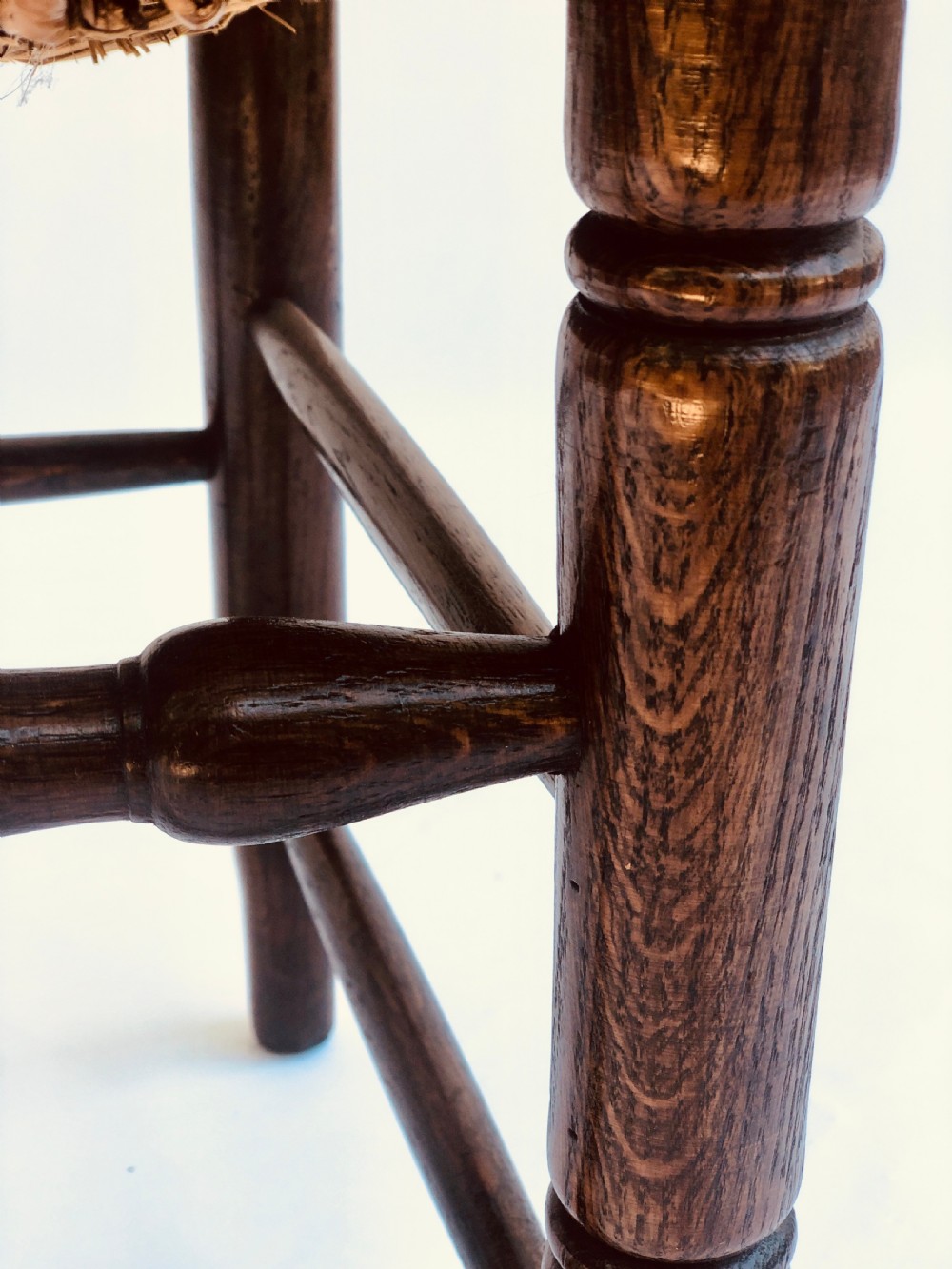 Quality Set of 6 French Ladder Back Oak Dining Chairs View VIII