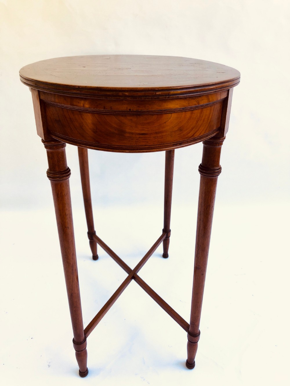 Quality Oval Walnut Chequered Table View XI