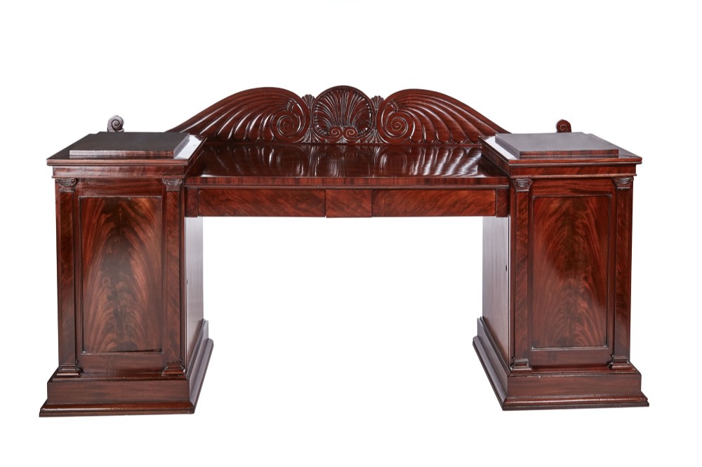 Exceptional Antique Mahogany Carved Sideboard