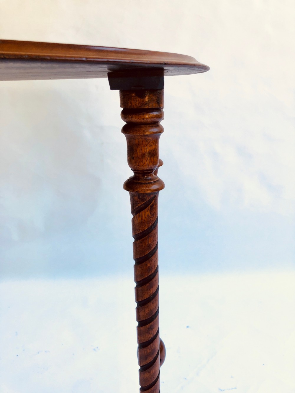 Quality Victorian Burr Walnut Oval Lamp/Side Table View III