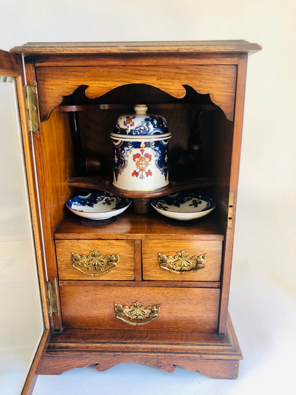 Unusual Oak Smokers Cabinet View V