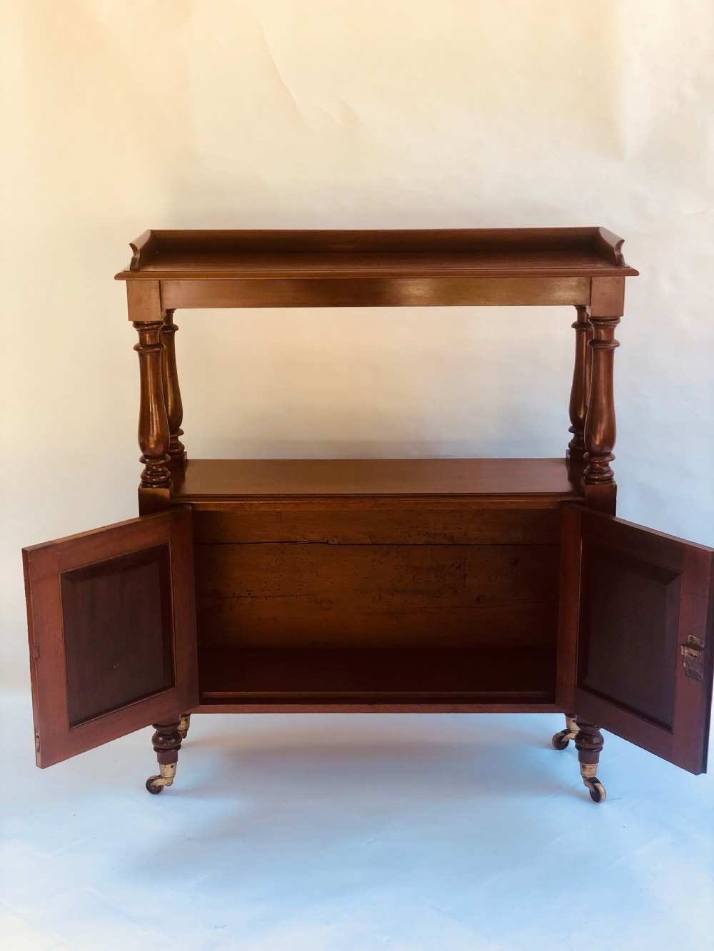 Quality Small Antique Mahogany Dumbwaiter View II