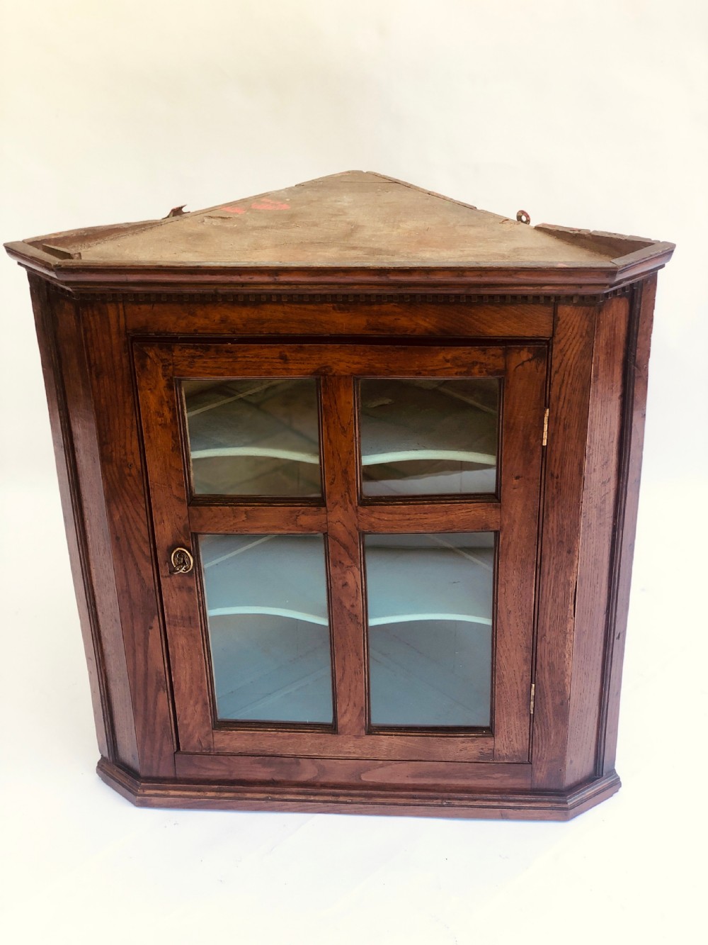  Antique Elm Corner Cabinet c.1780 View II