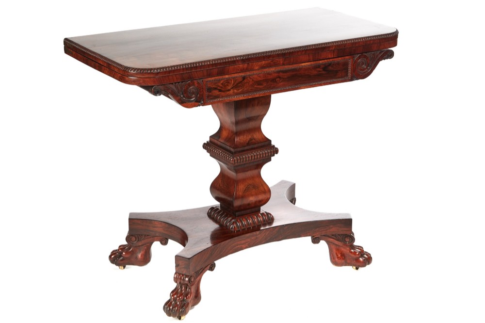 Fine William IV Hardwood Card Table