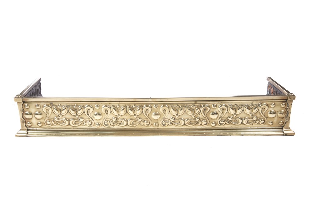 Quality Antique Brass Art Nouveau Fender