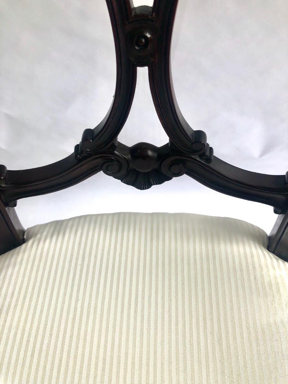 Quality Victorian Mahogany Carved Elbow Chair View IV
