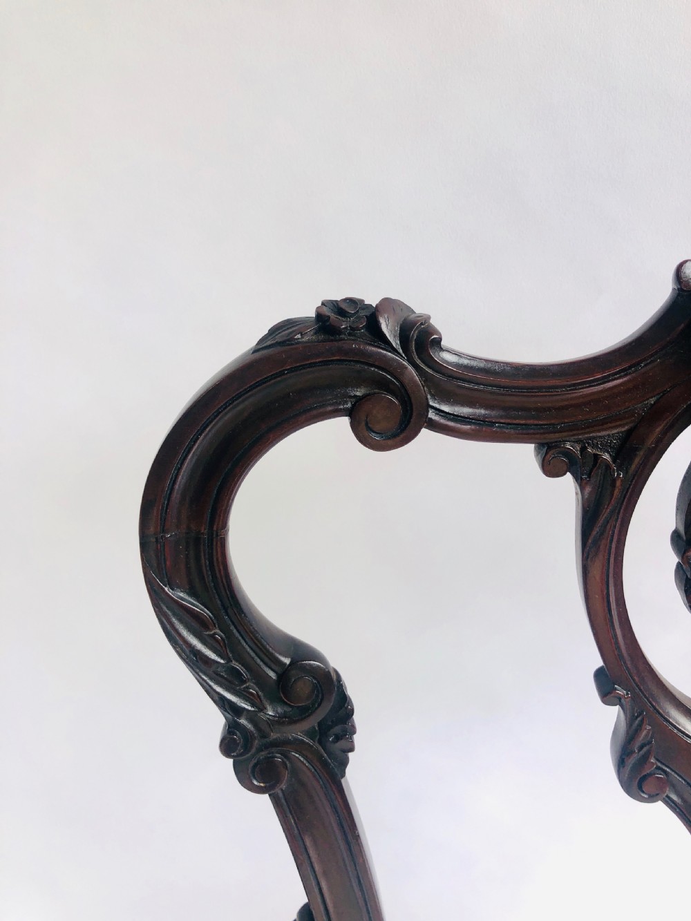 Quality Victorian Mahogany Carved Elbow Chair View V