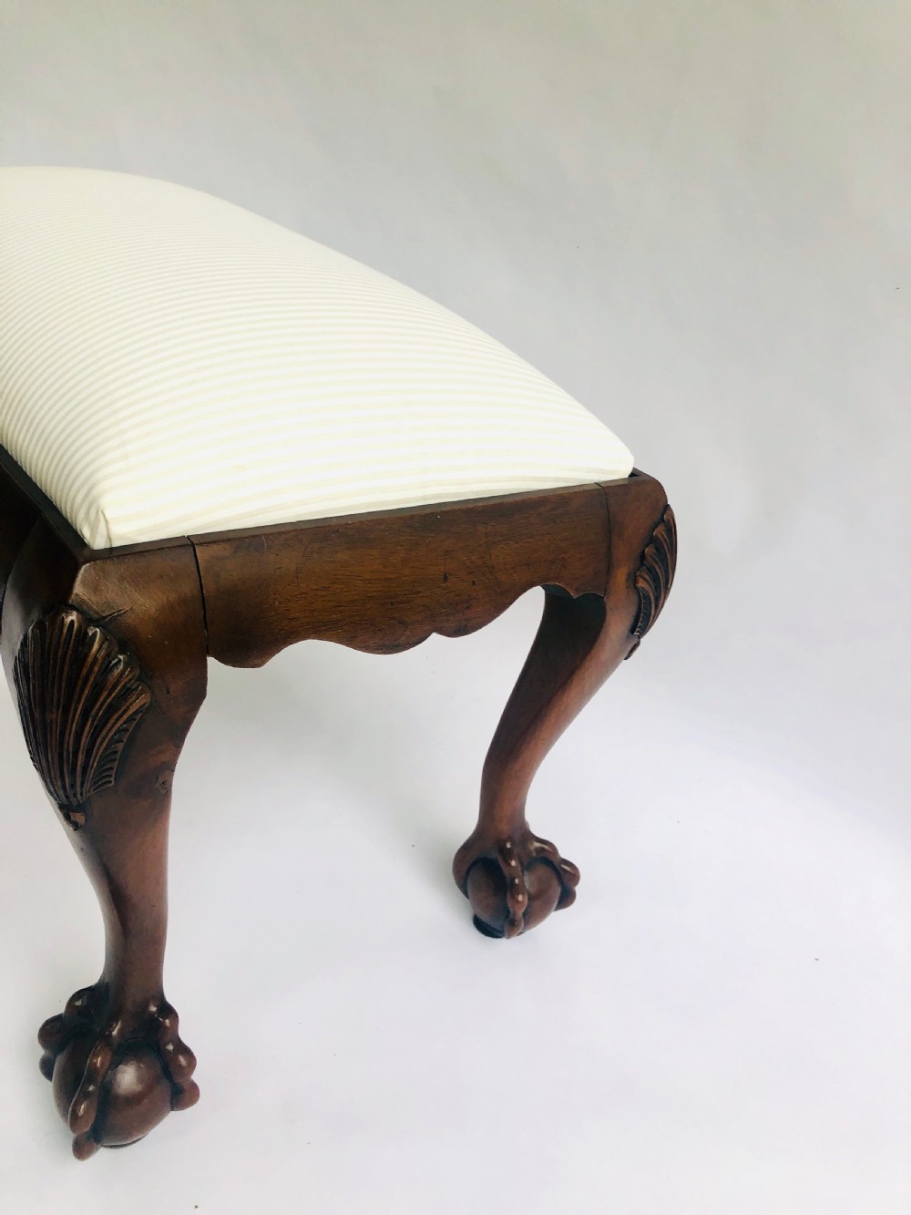 Mahogany Claw & Ball Stool  View II