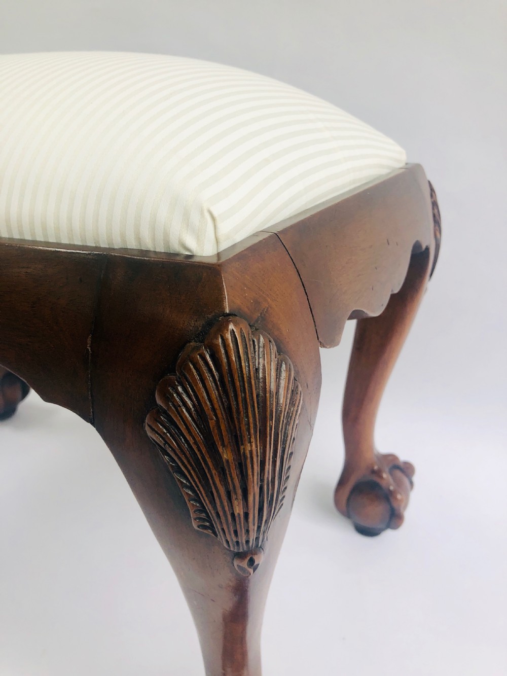 Mahogany Claw & Ball Stool  View III