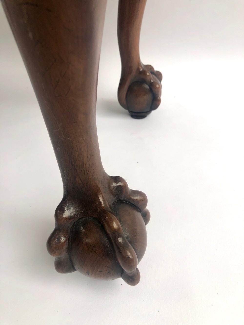 Mahogany Claw & Ball Stool  View IV