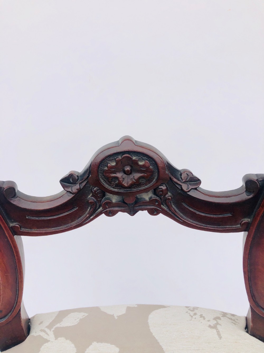 Quality Pair of  Victorian Walnut Cabriole Legged Side Chairs View V