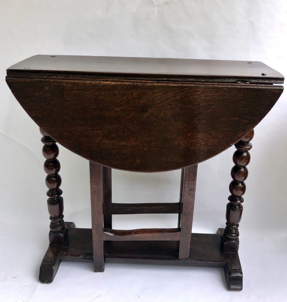  Rare Small Antique Oak Gate Leg Table