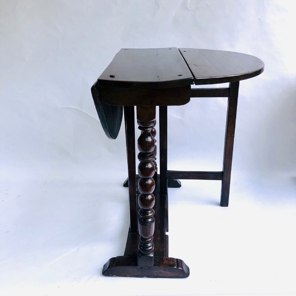  Rare Small Antique Oak Gate Leg Table View VIII