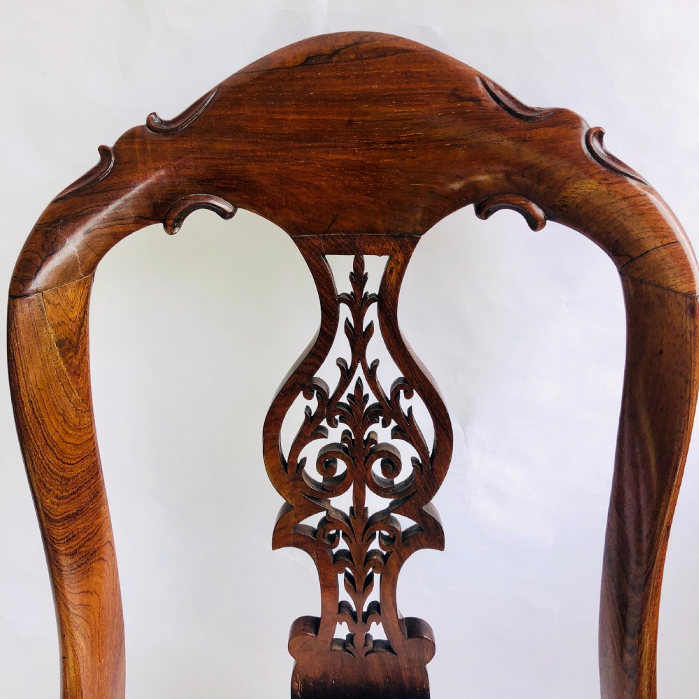  Antique Victorian Rosewood Carved Ladies Chair View IV