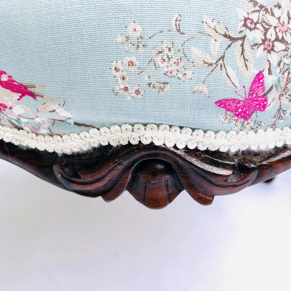  Antique Victorian Rosewood Carved Ladies Chair View VII