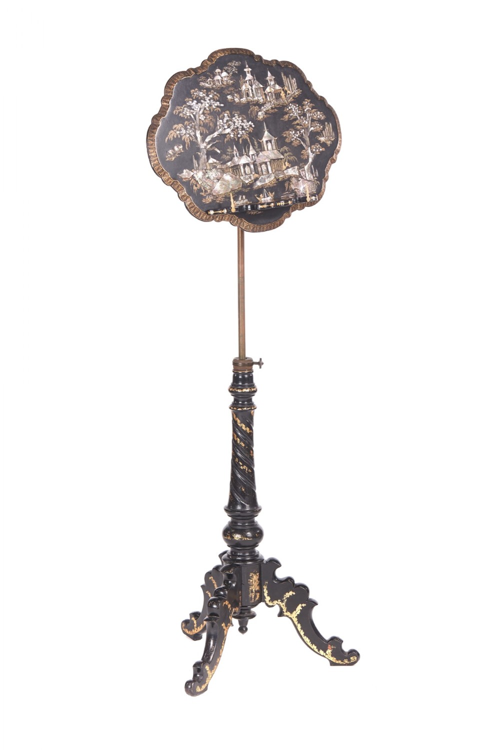 Outstanding Quality Lacquered Inlaid Mother of Pearl Music / Reading Stand