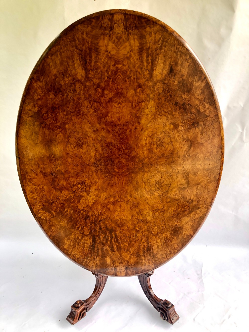 Fine Quality Antique Burr Walnut Oval Centre Table View II