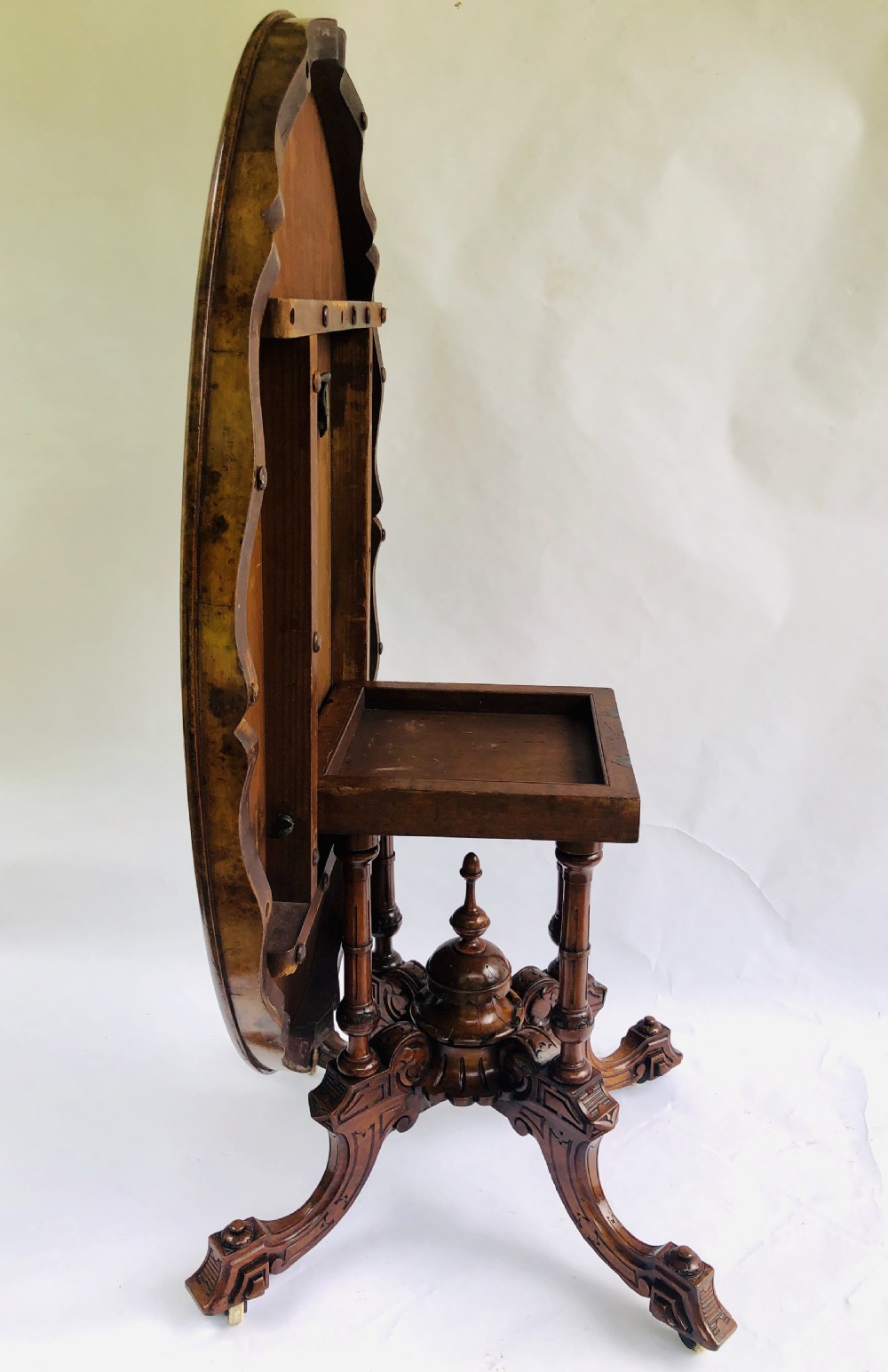 Fine Quality Antique Burr Walnut Oval Centre Table View IV