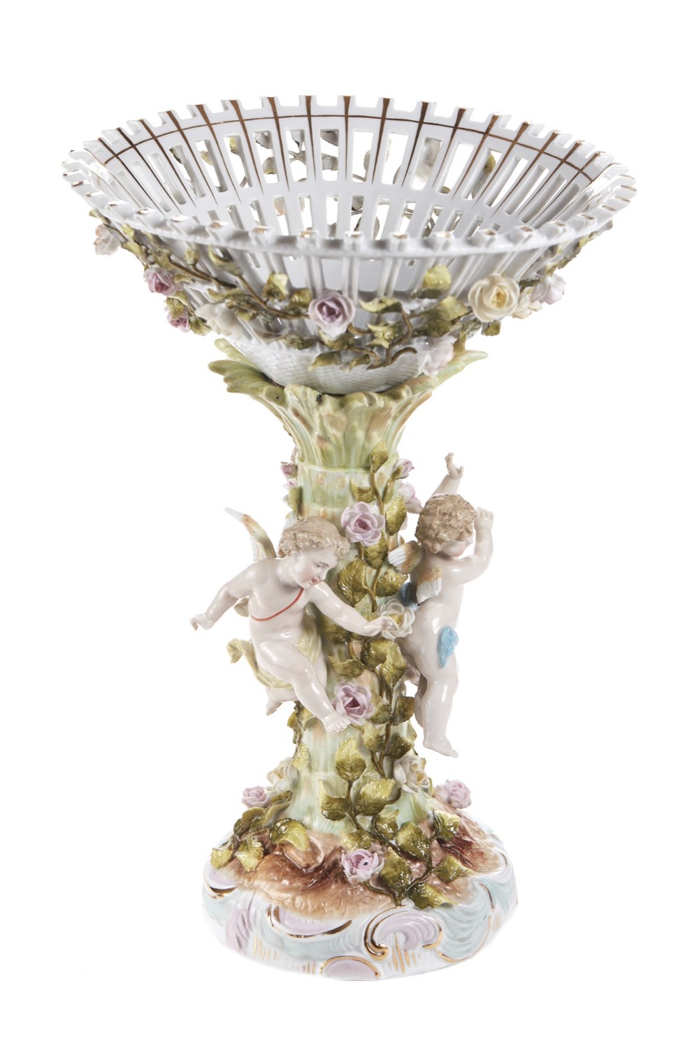 Charming 19th Century Meissen Style Pedestal Comport, circa 1880