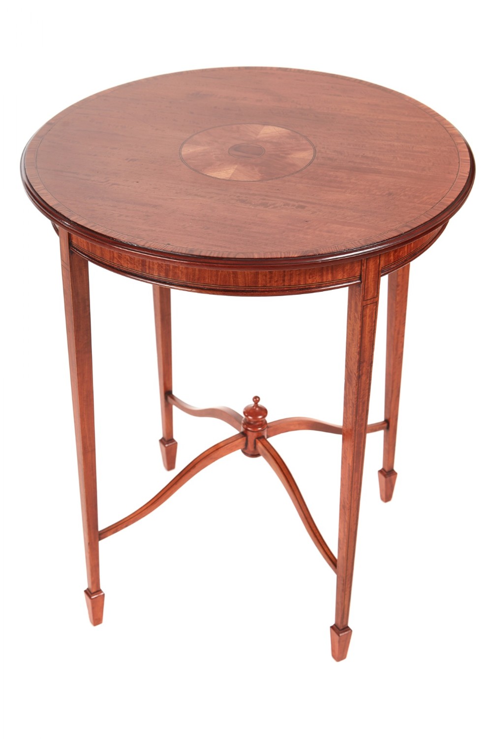 Fine Elegant Inlaid Satinwood Round Occasional Table