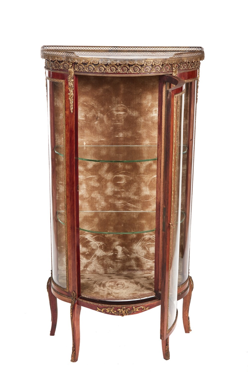French Mahogany & Gilded Brass Vitrine c.1880