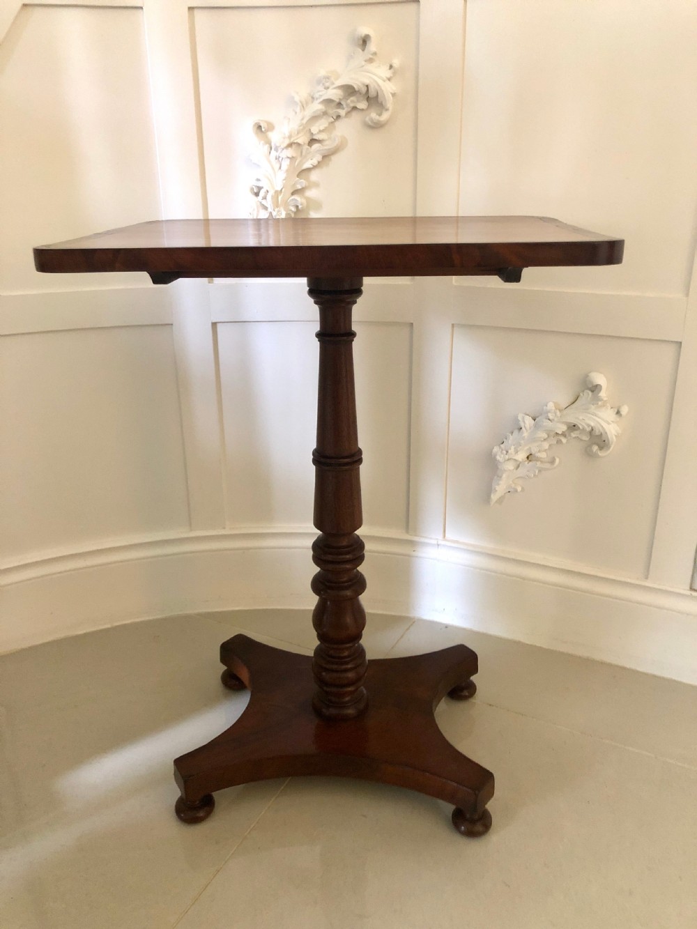 Unusual William IV Satinwood Lamp Table