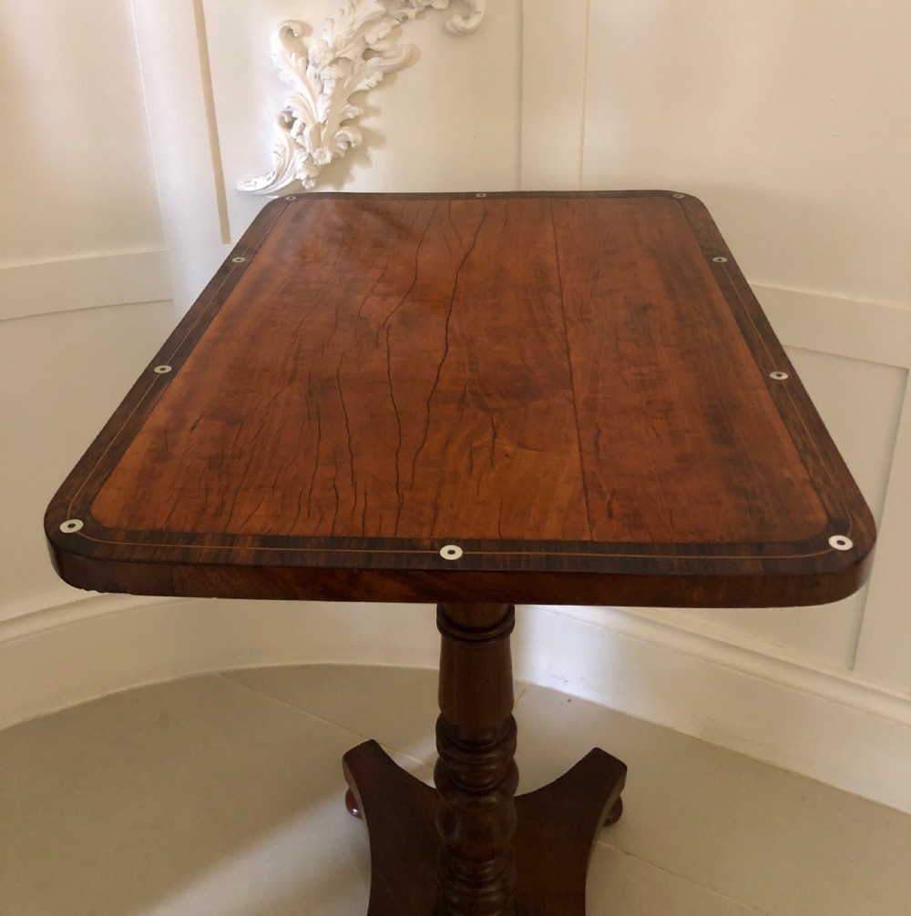 Unusual William IV Satinwood Lamp Table View II