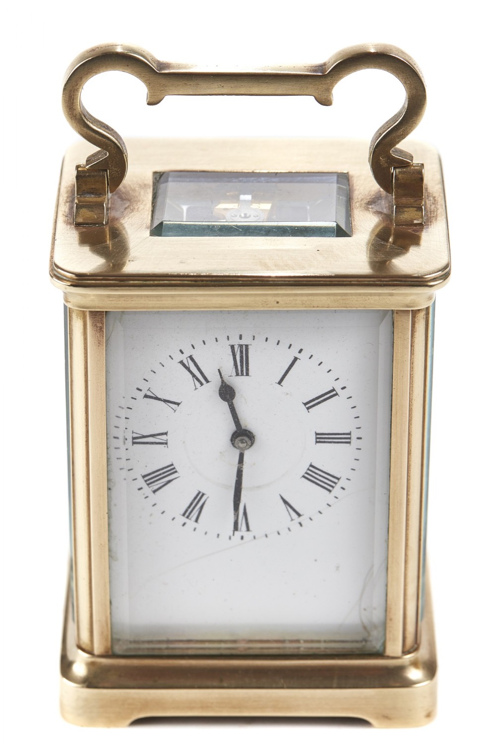  Antique French Lacquered Brass Cased Carriage Clock