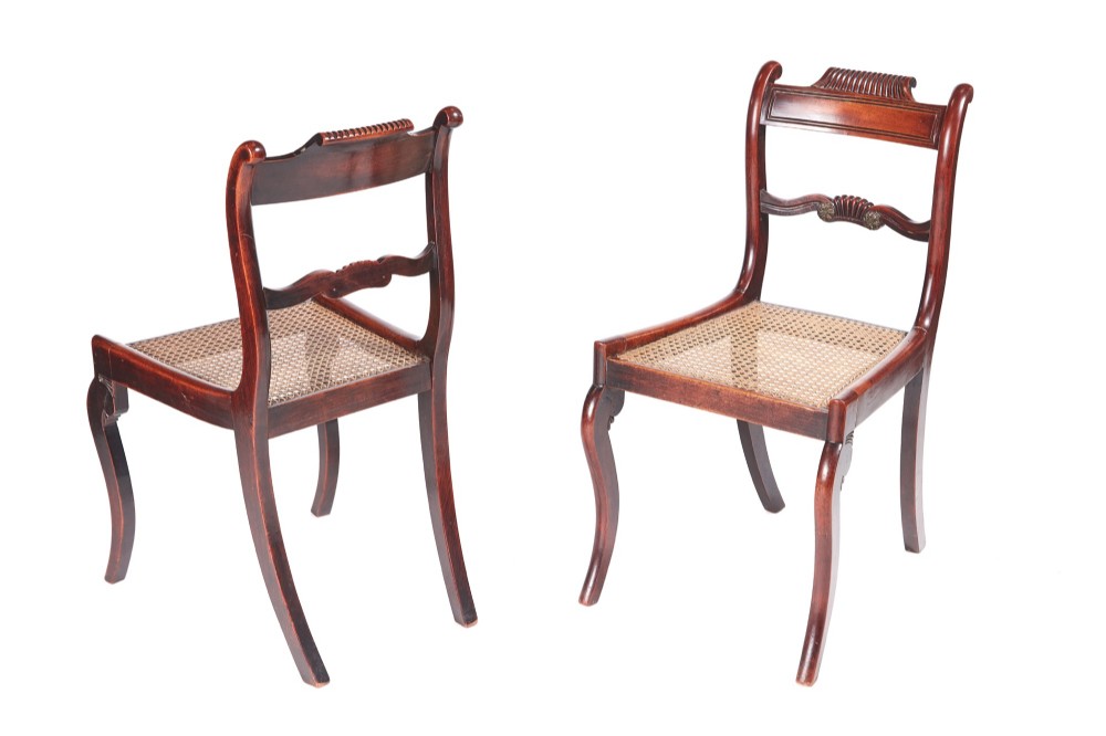Pair of Antique Regency Mahogany Side Chairs