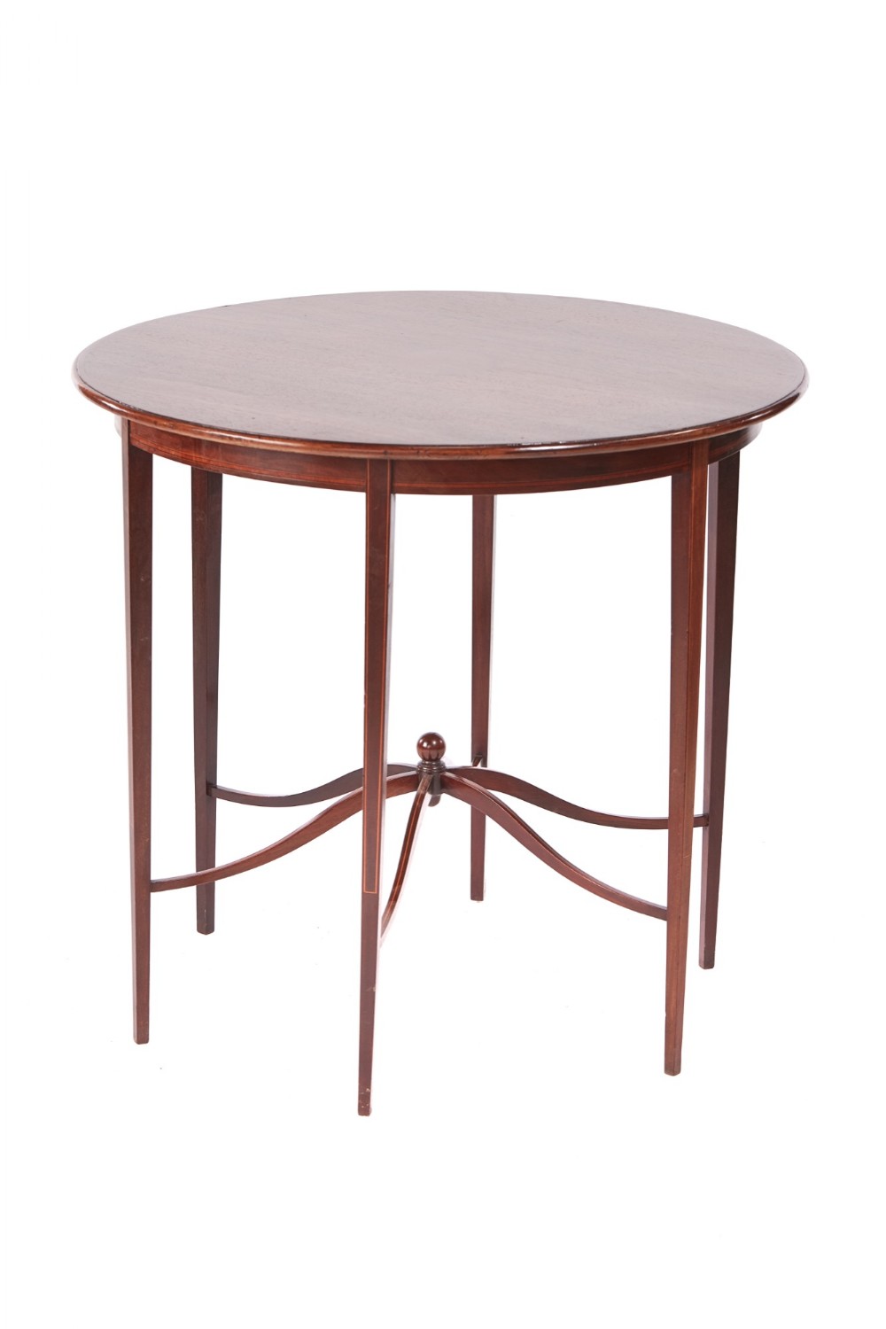 Unusual Edwardian Mahogany Inlaid Centre Table