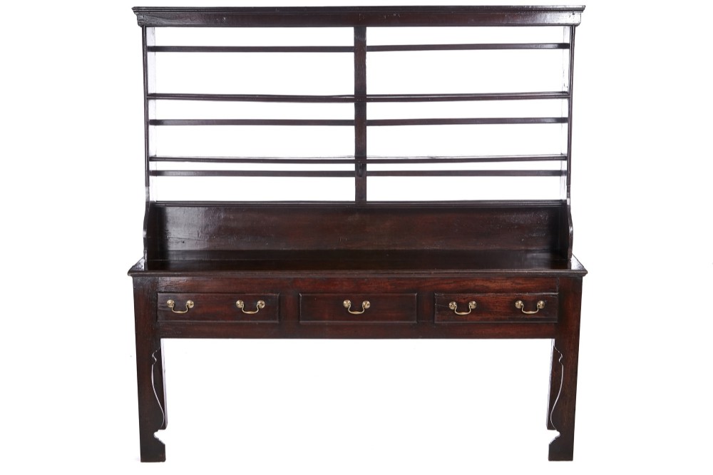 Fine 18th Century Antique Oak Welsh Dresser and Plate Rack