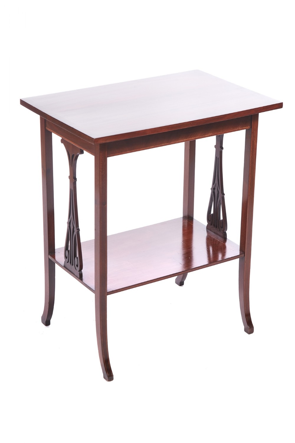  Edwardian Mahogany Inlaid Lamp Table