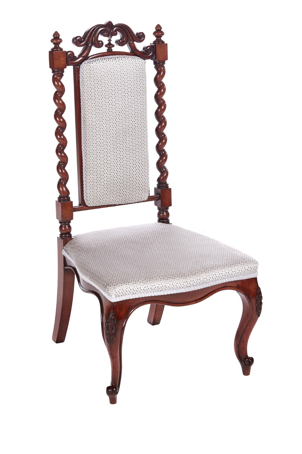 Antique Victorian Carved Mahogany Hall Chair