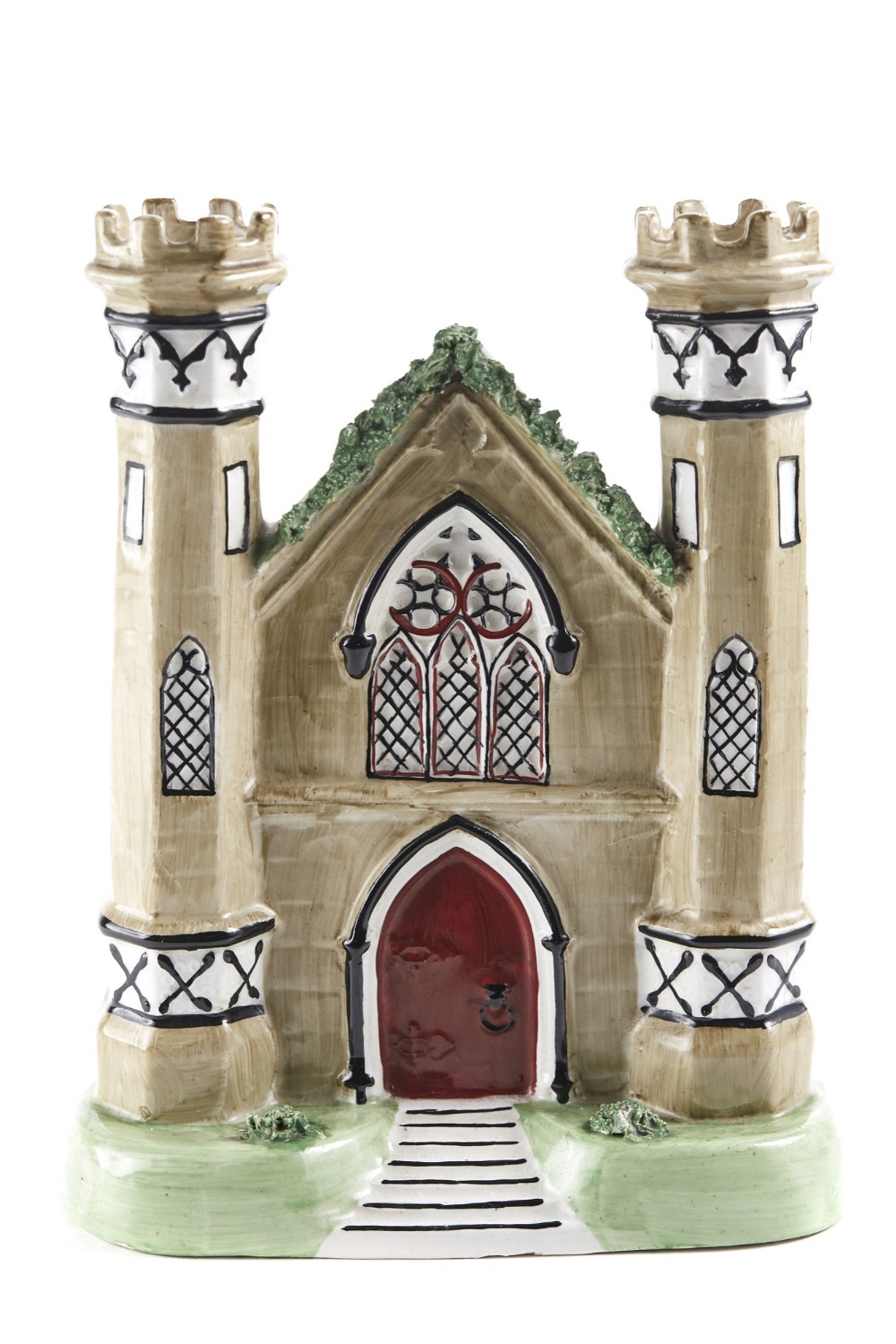 Antique Staffordshire Flatback Castle